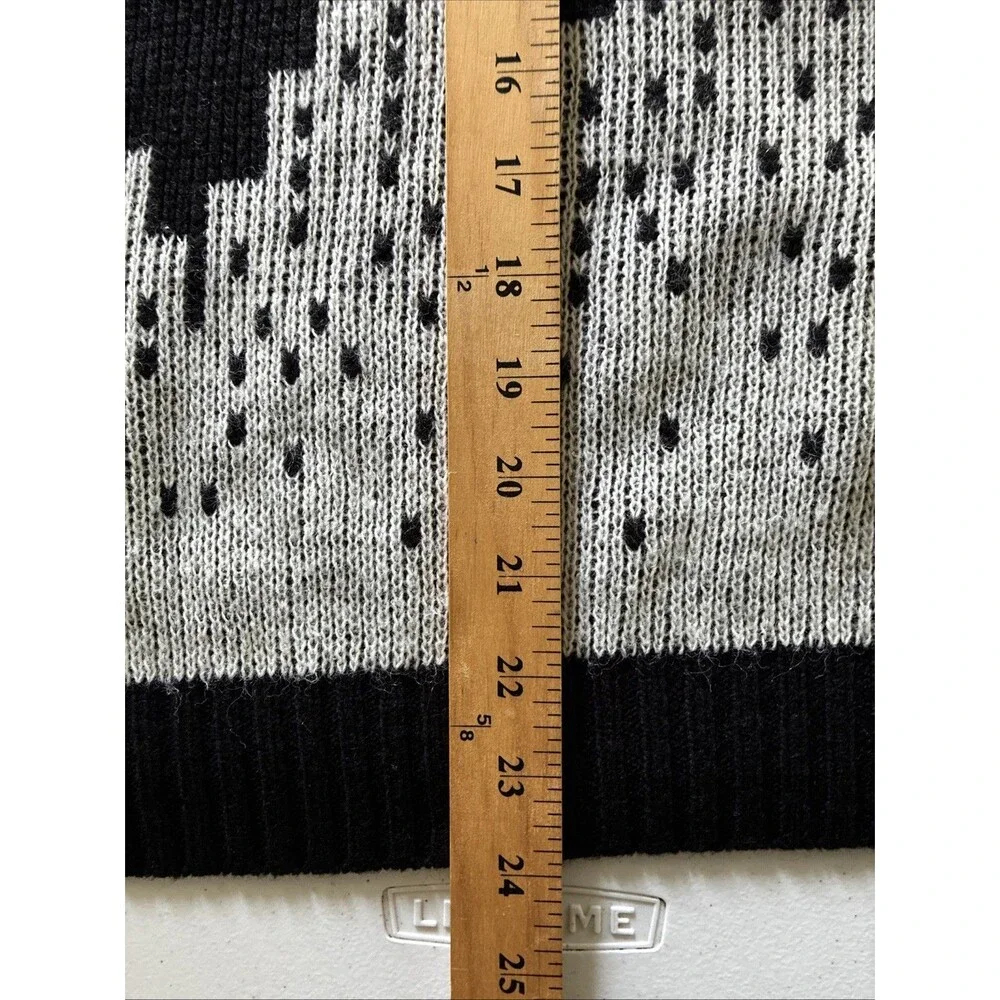 VTG Sweater New York Graphic Knit Pullover Crewneck Black Long Sleeve USA Made